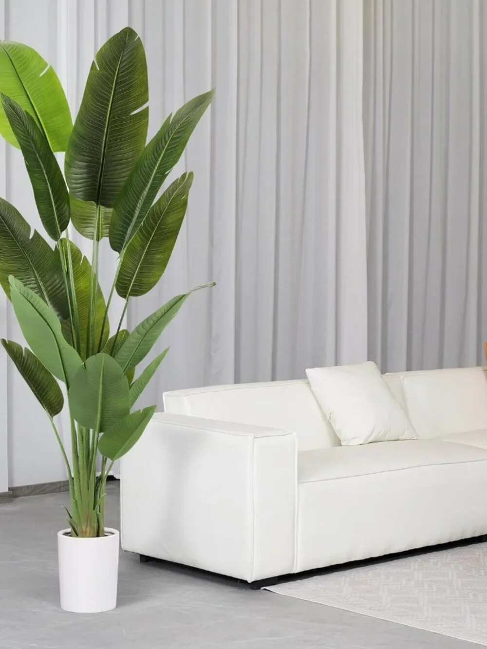 Artificial Tree 7.2Ft Silk Bird of Paradise Large Big Fake Potted Plants Tall